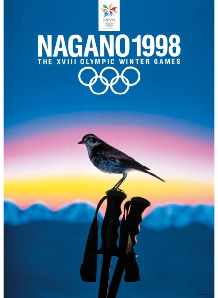 Offisiell plakat fra OL i Nagano 1998.