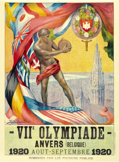 Offisiell plakat fra OL i Antwerpen i 1920.