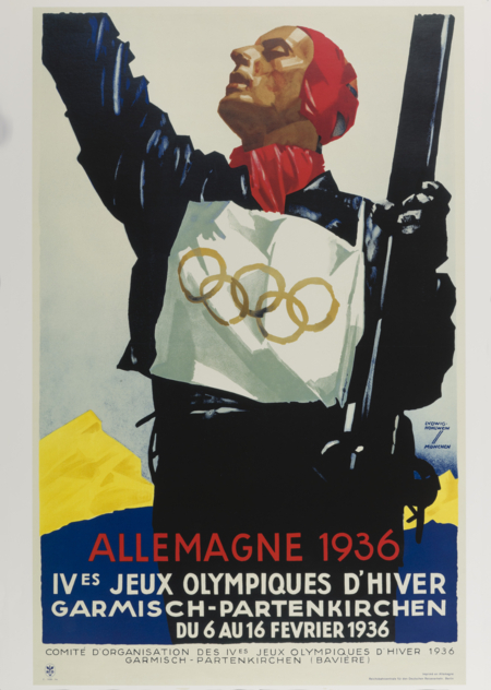 Official poster, Garmisch-Partenkirchen 1936.