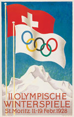 Offisiell plakat fra OL i St.Moritz 1928