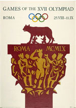 Offisiell plakat fra OL i Roma i 1960. 