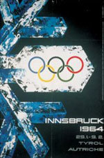 Offisiell plakat fra OL i Innsbruck i 1964.