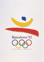 Offisiell plakat fra OL i Barcelona i 1992. 