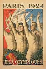 Offisiell plakat fra OL i Paris i 1924.