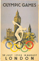 Offisiell plakat fra OL i London i 1948.