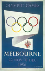 Offisiell plakat fra OL i Melbourne i 1956. 